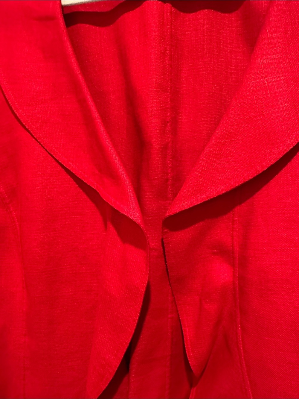 Anne Klein Red Ruffle Front Jacket - Picture 4 of 10